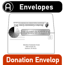 Donation Envelope Black & White
